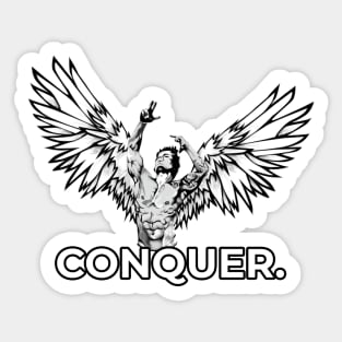 Zyzz Conquer Motivational Gym Weighlifting Bodybuilding Design Sticker